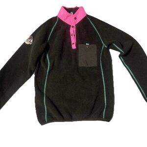 Womens Black Polartec Polarfleece Pullover Lightweight Fleece M (Fits Like Sm)